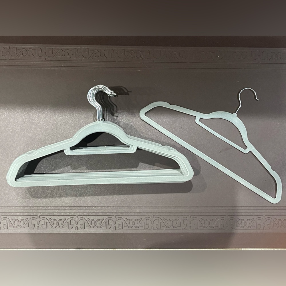 Set of Gray Velvet Hangers 20 Ct.